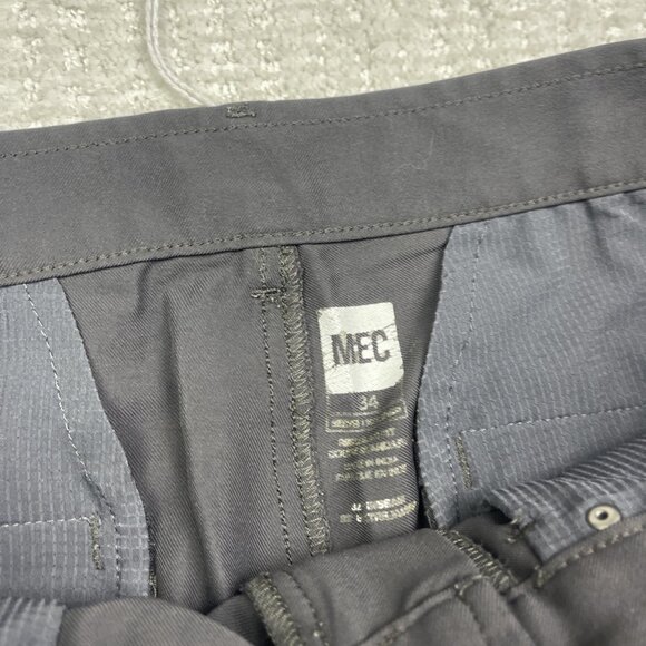 MEC Mountain Equipment Co-Op Hiking Pants Men’s 34 Grey Outdoor Nylon Stretch - Picture 6 of 11